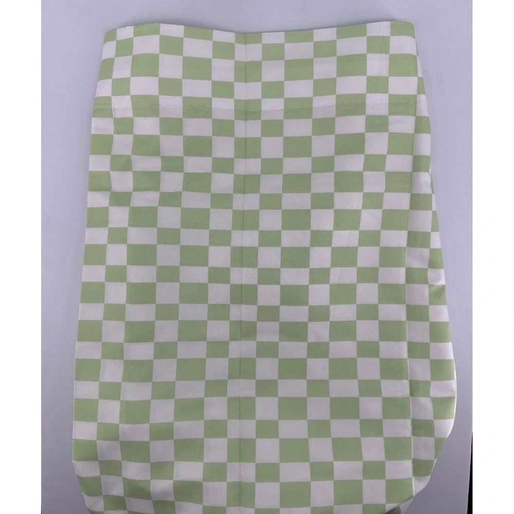 Ambesonne Sage Green White Checkered Window Curtains 2 Panel Set 56x63